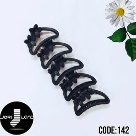 تصویر کلیپس طرح دوگله شمعی مشکی کد 142 