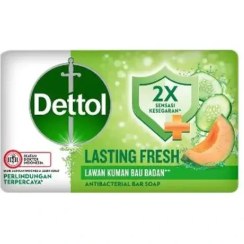 تصویر صابون آنتی باکتریال دتول Dettol Lasting Fresh خنک کننده با عصاره خیار 100 گرم 