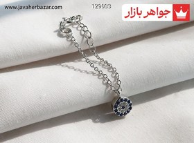 تصویر آویز ساعت نقره طرح چشم نظر کد 129033 