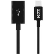 تصویر کابل تبدیل USB-C به OTG کی نت مدل K-UC567 طول 0.2 متر K-NET K-UC567 USB 2.0 CM to USB 2.0 AF Cable 0.2m