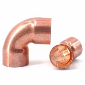 تصویر زانو مسی "3/4 اینچ 90 درجه - Copper 90° Elbow 19 mm