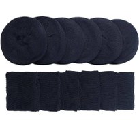 تصویر ست کلاه و شال فرانسوی رنگ مشکی مناسب بانوان 