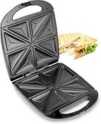 تصویر Geepas 1100W 4 Slice Sandwich Maker - ساندویچ های ترد خوشمزه - دسته لمسی خنک ، کنترل دمای اتوماتیک و بشقاب غیر چوب - ساندویچ های صبحانه و میان وعده پنیر - 2 سال ضمانت Geepas 1100W 4 Slice Sandwich Maker - Cooks Delicious Crispy Sandwiches - Cool Touch Handle, Automatic Temperature Control and Non-Stick Plate - Breakfast Sandwiches &amp; Cheese Snack - 2 Years Warranty