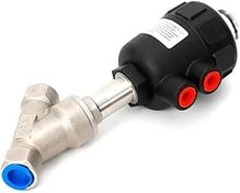 تصویر شیر انگل ولو پنوماتیک (زاویه ای) استنلس استیل 304 - 11/4" pneumatic angle valve npt stainless steel 304