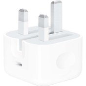 تصویر شارژر دیواری 20 وات اصلی اپل مدل B/A (اپ استوری) 12پین 20 watt apple store adaptor charger Original