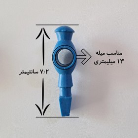 تصویر آدمک فوتبال دستی 2 عددی 13 میل - آبی 