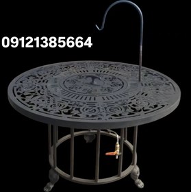 تصویر میز آتشدان باغی فلزی 