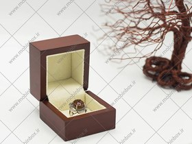 تصویر جعبه انگشتر چوبی جواهر مدل اپال 