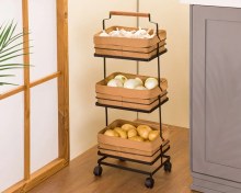 تصویر سبد سیب زمینی و پیاز لیمون مدل TP558 سه طبقه 