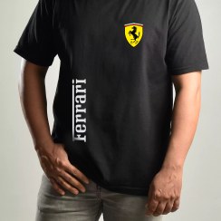 تصویر تیشرت طرح لوگوی ماشین فراری Ferrari Logo Tshirt C04 