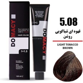 تصویر رنگ مو سری تنباکویی حاوی روغن های گیاهی حجم 120 میل دوماسی 6.08 Domacy Hair Color Tobacco 120ml