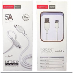 تصویر کابل تبدیل USB به MicroUSB ترانیو مدل X4V طول 1 متر kabl sharjr