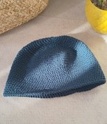 تصویر کلاه لئونی دستبافت تک رنگ، هنری چهار فصل 