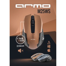 تصویر موس بیسیم ARMO M25 W Silent رزگلد 