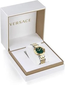تصویر ساعت مچی کلاسیک زنانه ورساچه مدل VERSACE vez600321 Women's Green Analog Stainless Steel Watch VEZ600321