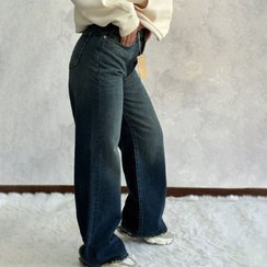 تصویر شلوار بگ سورمه ایی تینت یخی لوپ لایت 