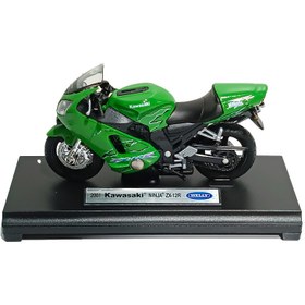 تصویر ماکت موتور فلزی جور مقیاس 1:18 برند WELLY مدل Kawasaki Ninja ZX-12R 