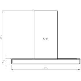 تصویر هود آشپزخانه شومینه ای کن Can Kitchen Hood 1470G