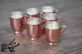 تصویر لیوان مسی چکشی ست سه تایی 