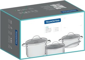 تصویر Tramontina Una 7 Pieces Stainless Steel Cookware Set with Tri-ply Bottom - ارسال 15 الی 20 روز کاری 