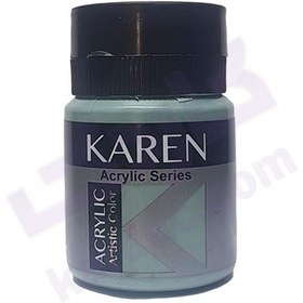 تصویر رنگ اکریلیک کهنه کاری سبز کارن حجم 300 میلی لیتر Karen green aged acrylic paint, volume 300 ml