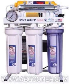 تصویر دستگاه تصفیه آب سافت واتر موتور تایوانی ۷ مرحله 