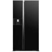 تصویر یخچال فریزر ساید هیتاچی دو درب مشکی ظرفیت 30 فوت مدل rsx700 