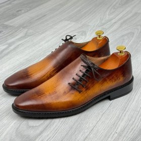 تصویر کفش مردانه چرم طبیعی مدل برت 