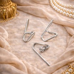 تصویر گیره پرده مدل هوکس فلزی بسته 100 عددی 