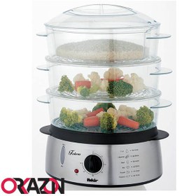 تصویر بخارپز فکر تولیرو سه طبقه تایمر دار 1.2 لیتری Fakir Tolero Fakir Tolero Steam Cooker 1000w 1.2l