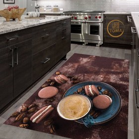 تصویر فرشینه آشپزخانه طرح قهوه و شیرینی kitchen rug 053