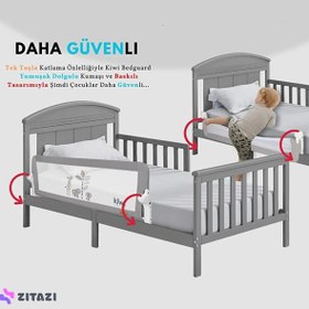 تصویر محافظ تخت کودک کیوی مدل 150x65 طرح حیوانات 