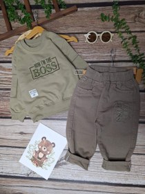 تصویر ست بلوز شلوار مجلسی کتان پسرانه،مناسب کودک تانوجوان |بچگانه 