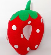 تصویر بالش گردنی فانتزی توت فرنگی 