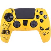 تصویر روکش دسته بازی PS5 طرح Joker زرد مشکی کد 2 PS5 CONTROLLER COVER