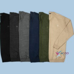 تصویر بلوز بافت یقه هفت سایزبزرگ ( 5258 ) 