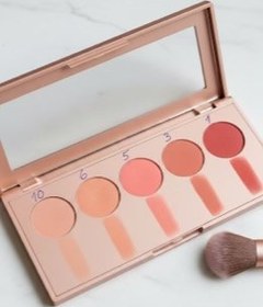 تصویر رژگونه شیگلم رژگونه طرح شیگلم شش ضلعی مات و مخملی شماره 1مرجانی قرمز تیره