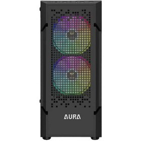 تصویر کیس کامپیوتر گیم دیاس Aura GC7 ARGB Mid Tower مشکی Gamdias Aura GC7 ARGB Mid Tower Black Computer Case