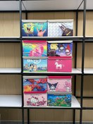 تصویر باکس کارتونی لباس و اسباب بازی طرح‌دار با روکش پارچه و چرم و اسکلت فیبری ضخیم - فیلی 