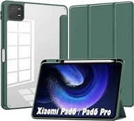 تصویر قاب XIEHUZA سازگار با شیائومی Mi Pad 6/6 Pro 11.0 Inch 2023، پوشش محافظ باریک با نگهدارنده مداد، پوشش تبلت محافظ هوشمند شفاف خودکار بیدار/خواب برای شیائومی پد 6 (سبز) - ارسال 20 روز کاری ا XIEHUZA Case Compatible with Xiaomi Mi Pad 6/6 Pro 11.0 Inch 2023, Slim Protective Case Cover with Pencil Holder, Auto Wake/Sleep Transparent Smart Case Tablet Cover for Xiaomi Pad 6 (Green) XIEHUZA Case Compatible with Xiaomi Mi Pad 6/6 Pro 11.0 Inch 2023, Slim Protective Case Cover with Pencil Holder, Auto Wake/Sleep Transparent Smart Case Tablet Cover for Xiaomi Pad 6 (Green)