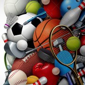 تصویر عکس لوازم ورزشی و توپ بسکتبال و فوتبال 