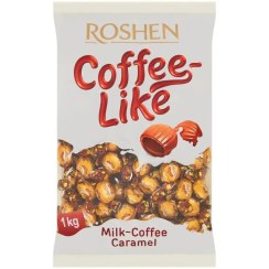 تصویر آبنبات شیری کافی لایک روشن با مغز کاراملی Roshen Coffee Like Milk Coffee Candy 1 kg