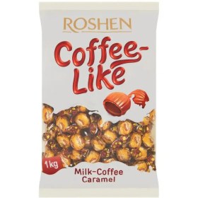 تصویر آبنبات شیری کافی لایک روشن با مغز کاراملی Roshen Coffee Like Milk Coffee Candy 1 kg