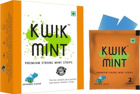 تصویر Kwik Mint - نوارهای تنفسی مراقبت از دهان و دهان خنک کننده بدون شکر نعنای خنک (نعناع فلفلی، (264 نوار، بسته 3 عددی)) - ارسال 20 روز کاری Kwik Mint - Sugar Free Cool Mint Mouth Freshener Oral Care Breath Strips (Peppermint, (264 Strips, Pack of 3))