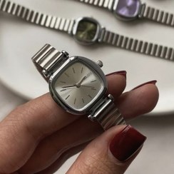 تصویر ساعت مچی زنانه نایدو مدل 9218 بند استیل مربعی سفید 