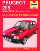 تصویر دفترچه راهنما و نگهداری پژو 205 Peugeot 205 manual and maintenance