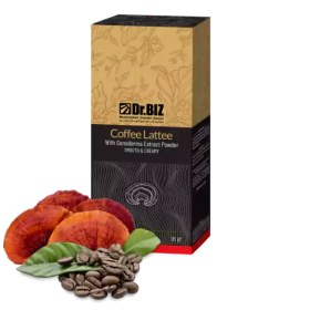 تصویر قهوه فوری لاته دکتر بیز حاوی پودر عصاره قارچ گانودرما و شیر خشک ا DR.Biz Coffe Lattee With Ganoderma Extract DR.Biz Coffe Lattee With Ganoderma Extract