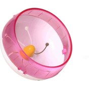 تصویر چرخ و فلک همستر ۱۲سانتی بلبرینگی وارداتی بی صدا و روان ارسال رنگ رندوم