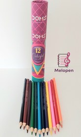 تصویر مدادرنگی 12رنگ DOMS لوله ای 