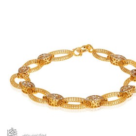 تصویر دستبند طلا طرح زنجیر فیوژن کد CB411 